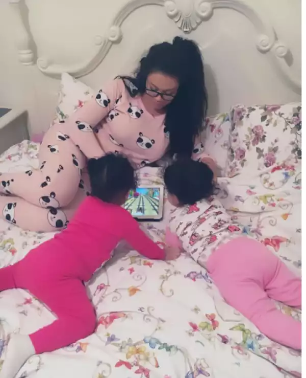 Actress Nadia Buari Shares Adorable Photo With Her Twin Girls As She Continues To Hide Their Faces